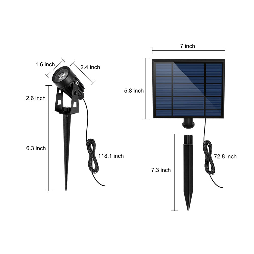 4-In-1 Adjustable Solar Outdoor Spotlight, 100-200 Lumens | Kalsten