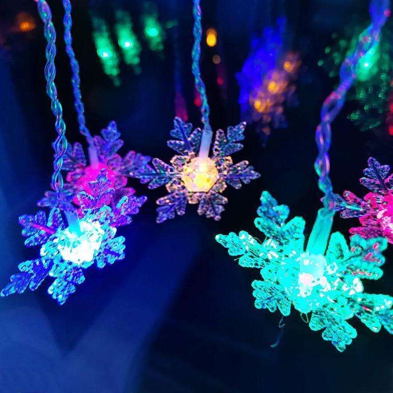 LED Snowflake Curtain Lights – Waterproof