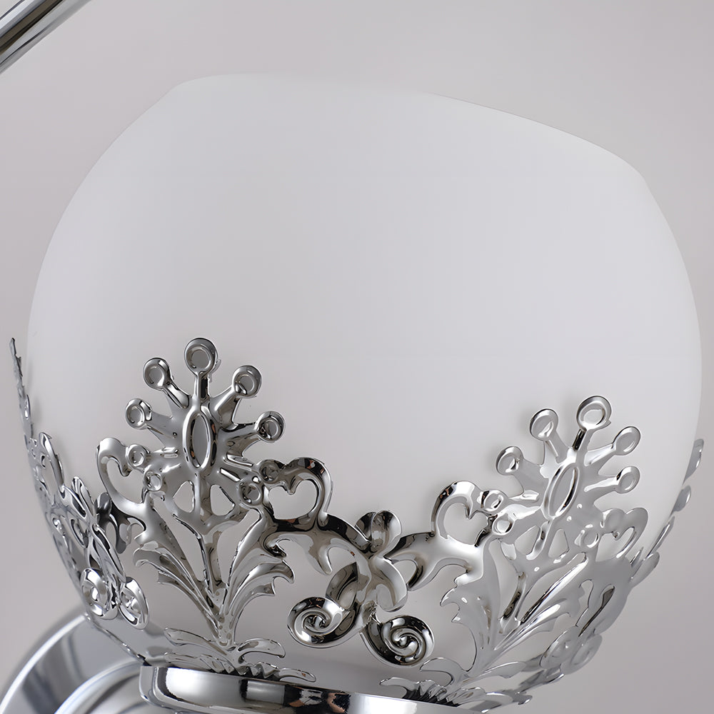 2-Light Glass Flower LED Simple European Style Wall Sconces Lighting | Kalsten