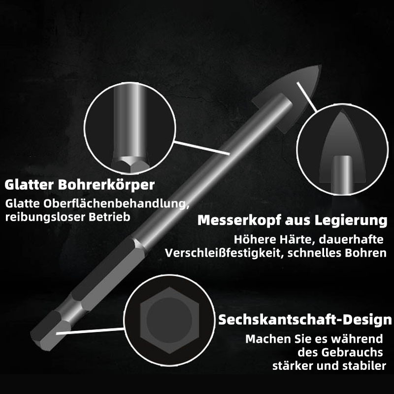 Triangular drill with hexagonal shank made of alloy | Kalsten