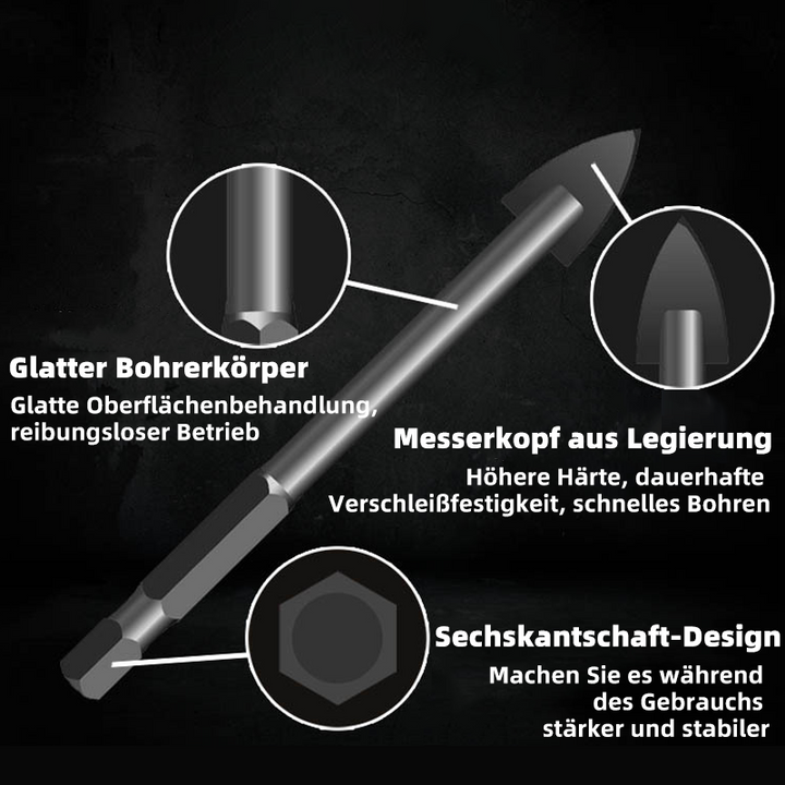 Triangular drill with hexagonal shank made of alloy | Kalsten