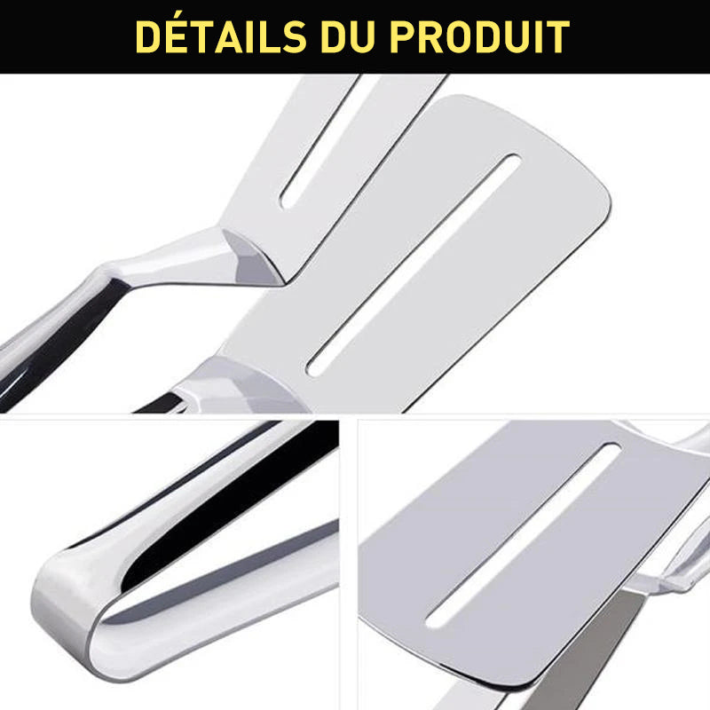 Double Face Leather Clip in Stainless Steel | Kalsten