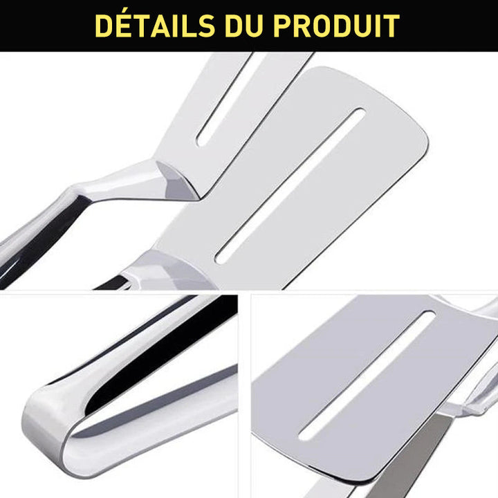 Double Face Leather Clip in Stainless Steel | Kalsten