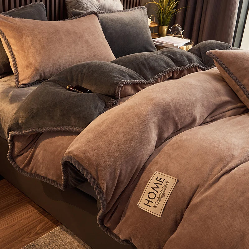 PlushHaven Luxe Velvet Duvet Cover Set – Kingsize Warmth & Comfort Kalsten
