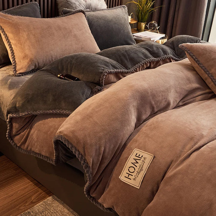 PlushHaven Luxe Velvet Duvet Cover Set – Kingsize Warmth & Comfort Kalsten
