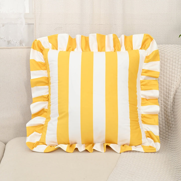 Kalsten | Retro Striped Ruffle Cushion Cover