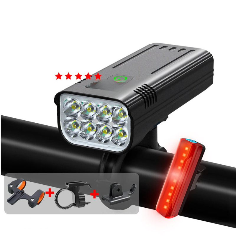 Kalsten | 5000 Lumen USB Rechargeable Bike Light with Mounts