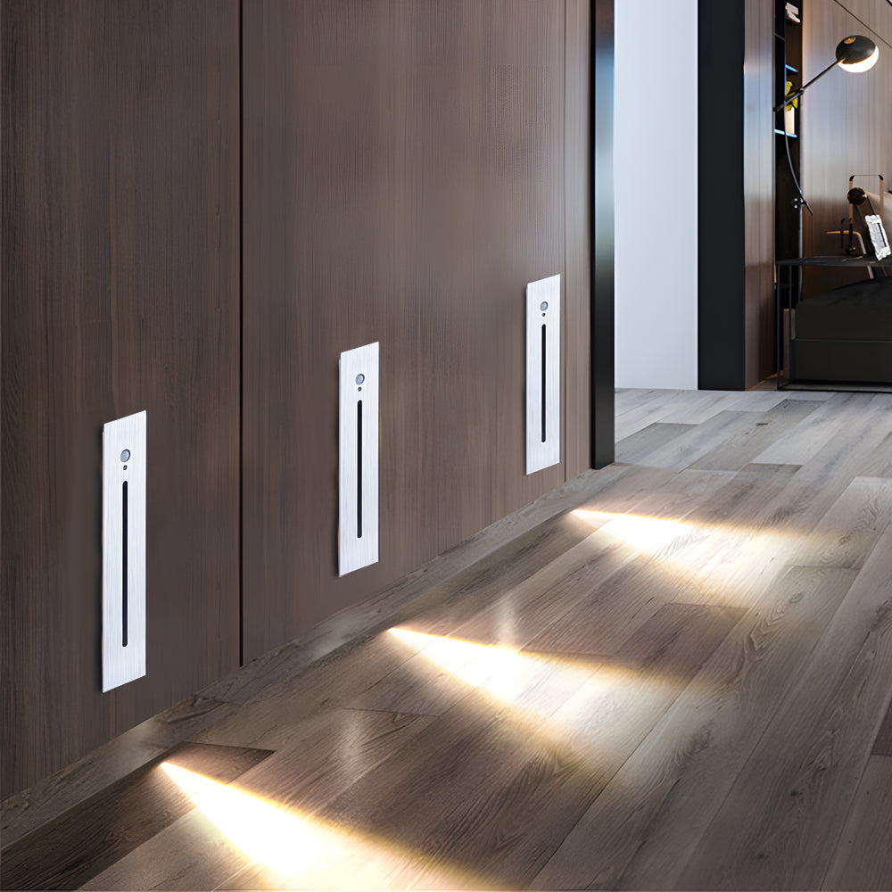 Vertical Motion Sensor LED Stair Light Wall Recessed Contemporary Lighting For Indoor and Outdoor Steps | Kalsten
