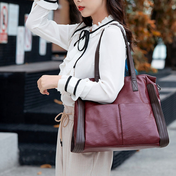 Women's tote bag made of soft leather with large capacity | Kalsten