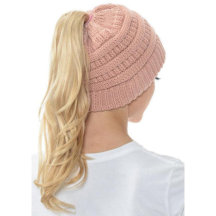 Knit Ponytail Beanie | Kalsten