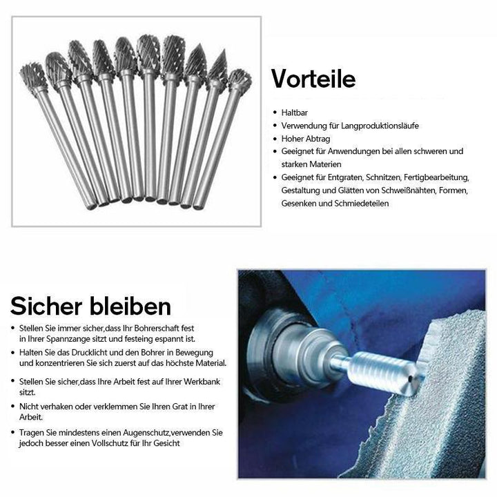 10 in 1 Tungsten Steel Grinding Head (10PCS) | Kalsten