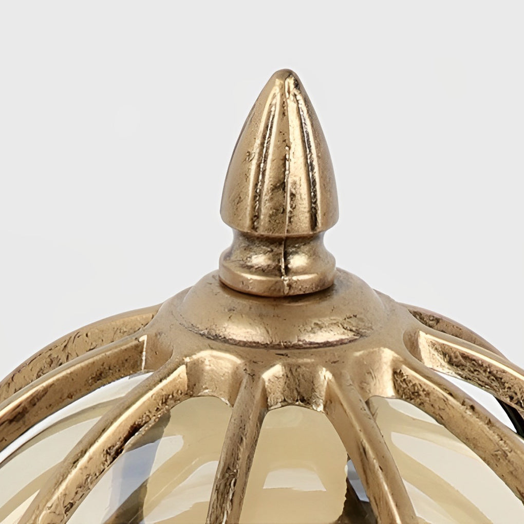 Vintage Outdoor Pier Mount Post Light with Glass Globe | Kalsten