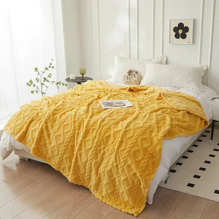 Kalsten | Luxury Faux Lambswool Polyester Blanket for Bedroom