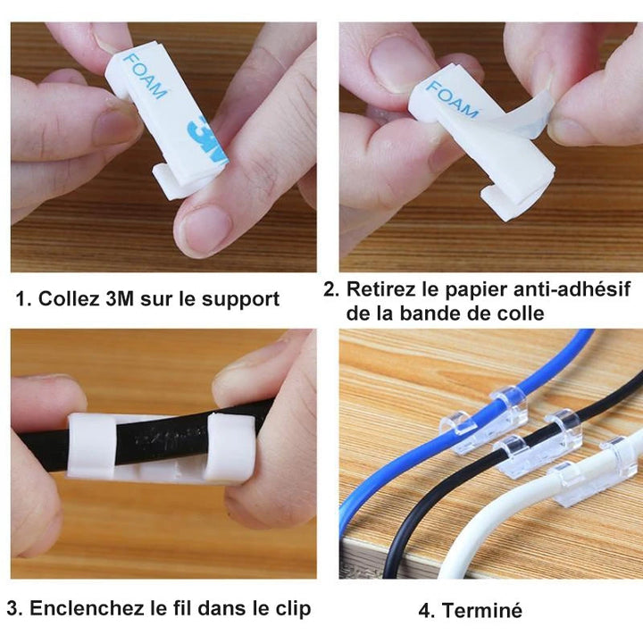 Self-adhesive Wire/Cable Clips in Plastic | Kalsten