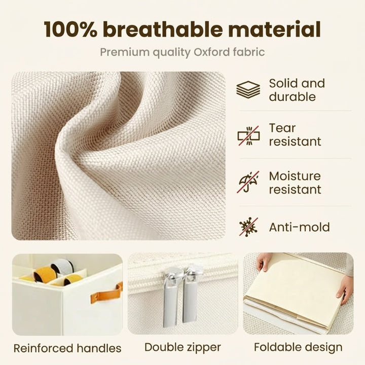 Foldable shoe box made of fabric with lid | Kalsten