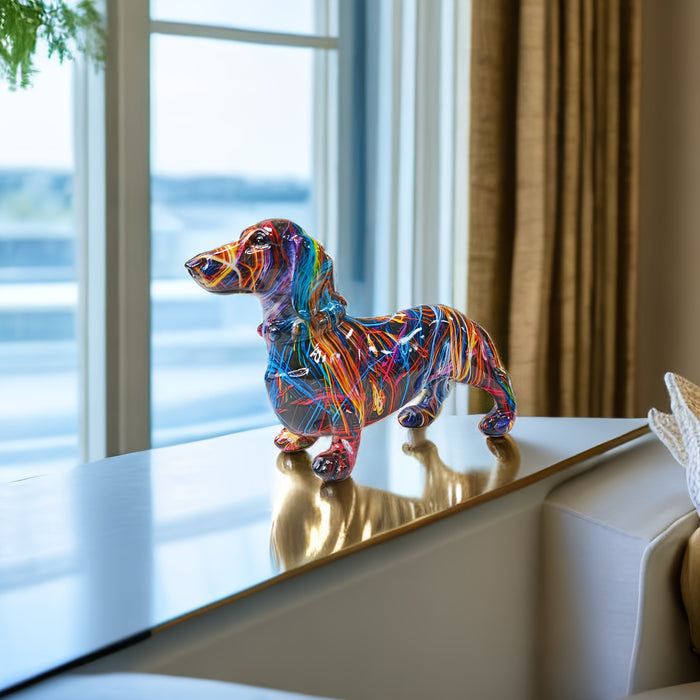 Kalsten | Dachshund Delight – Colorful Dachshund Sculpture for a Playful Atmosphere in Your Home