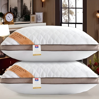 Premium Hotel Pillow – Shape-Retaining with High and Low Support | Washable Cover for All Seasons | Skanto