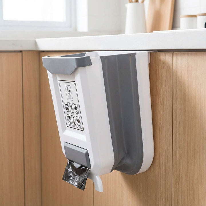 Foldable kitchen trash can for countertop | Kalsten