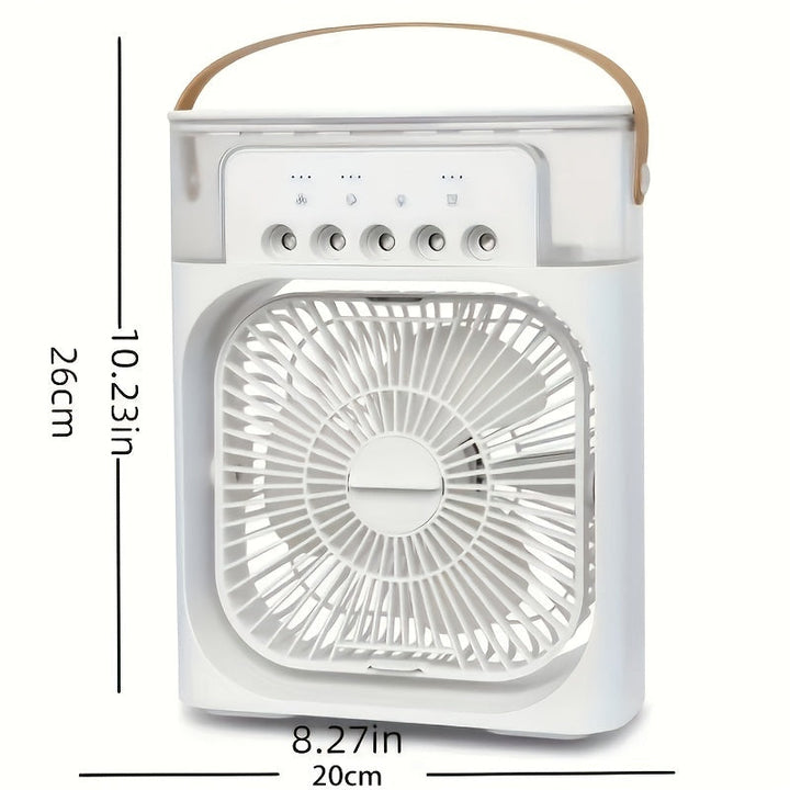 1pc Portable Air Conditioner, Household Small Air Cooler, Hydrocooling Fan, Portable Air Adjustment For Office, 3 Speed Air Cooling Fan Humidifier, 5pcs Humidified Spray Heads For Home Appliances | Kalsten