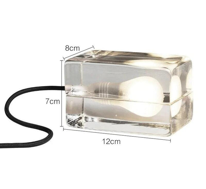 Clarylume Glass Table Lamp | Glare-free LED Light | Crystal Clear Design | For Bedroom, Office & Living Room | Kalsten