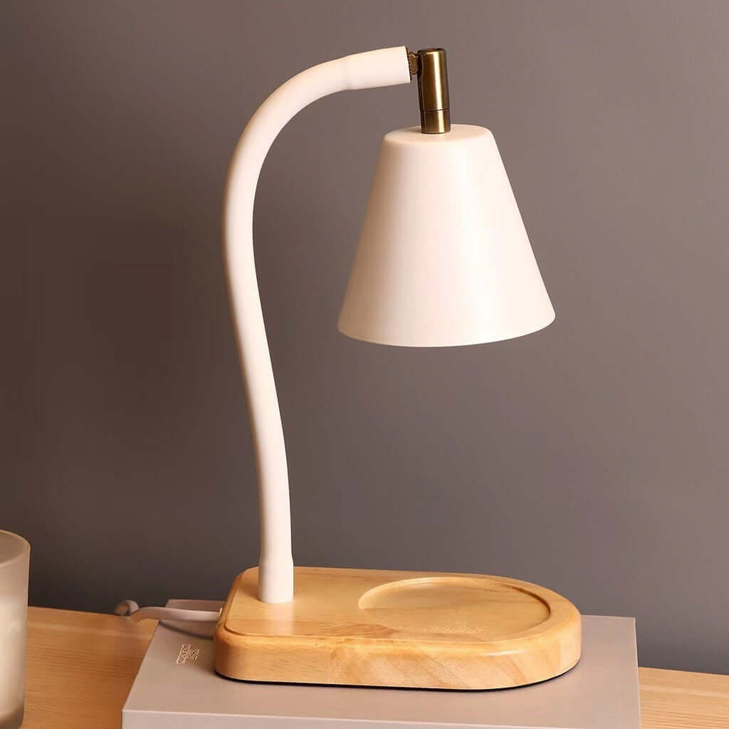 Simple Solid Wood Base Aromatherapy Wax Melting Lamp | Kalsten