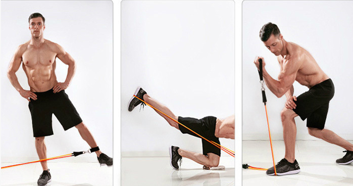 Kalsten | resistance band set for full body training & rehab with handles, ankle strap & door anchor