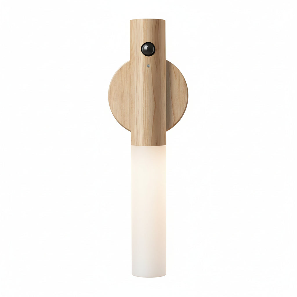 LED Night Light Wall Sconce – Wood Motion Sensor Magnetic USB Rechargeable (18x2.5cm / 7.1x1in) | Kalsten