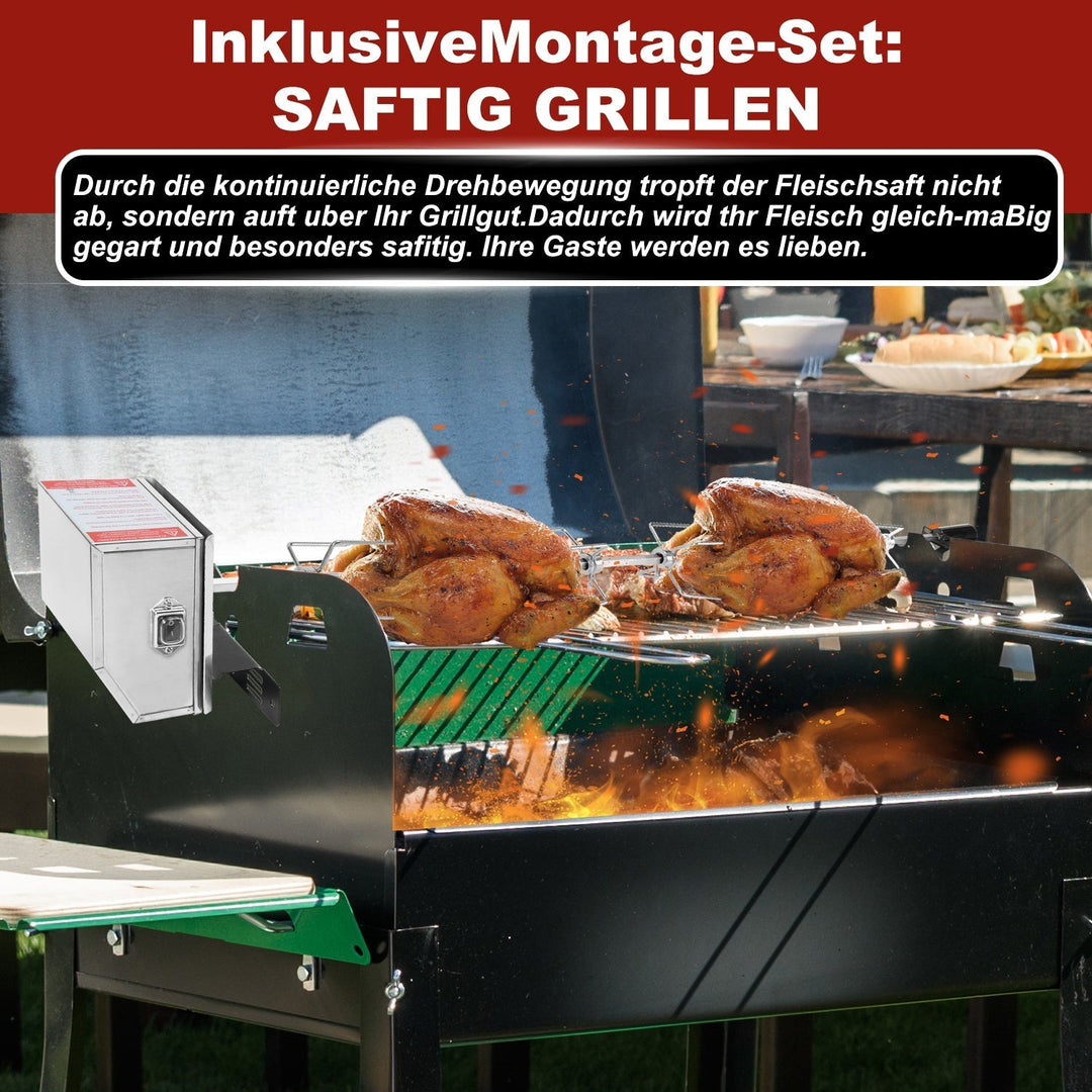 BBQ Grill Skewer Stainless Steel Motor 4x Meat Needle | Kalsten