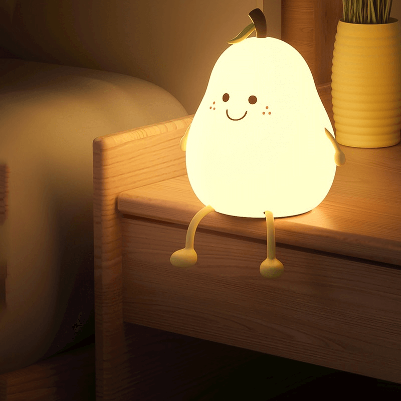 Cute peach-colored lamp with lighting | Kalsten