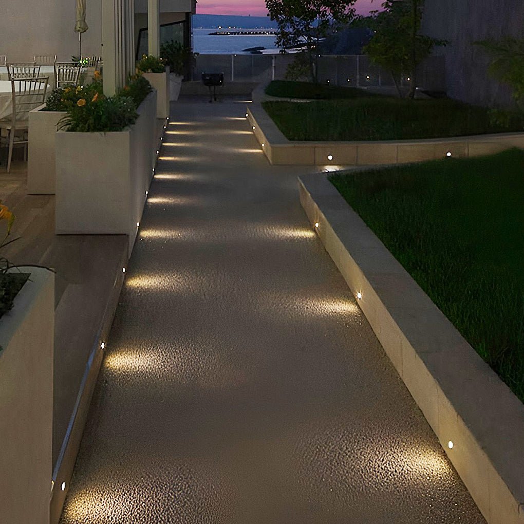 White Stainless Steel 1.5W LED Deck Step In-ground Well Lights | Kalsten