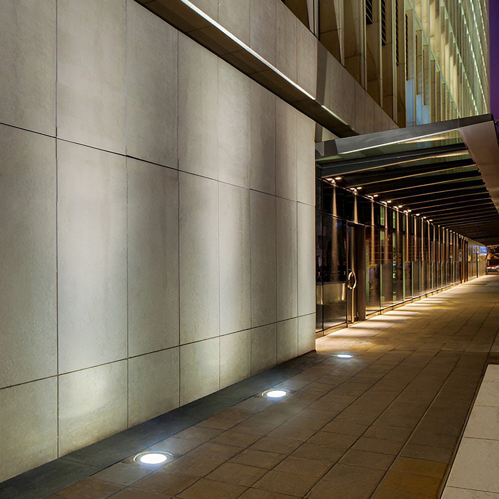 White Stainless Steel 1.5W LED Deck Step In-ground Well Lights | Kalsten
