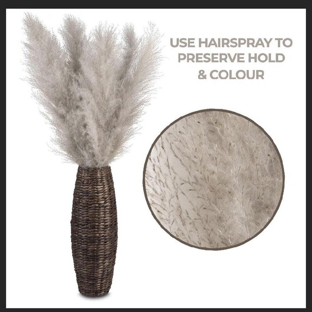 Kalsten | 80 cm natural, real dried pampas grass bouquet (white / beige / gray) │ fluffy feather for modern boho home decor