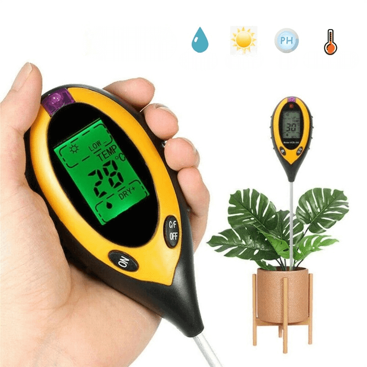 Kalsten | 4-in-1 Soil Analyzer: pH, Moisture, Temperature, Light