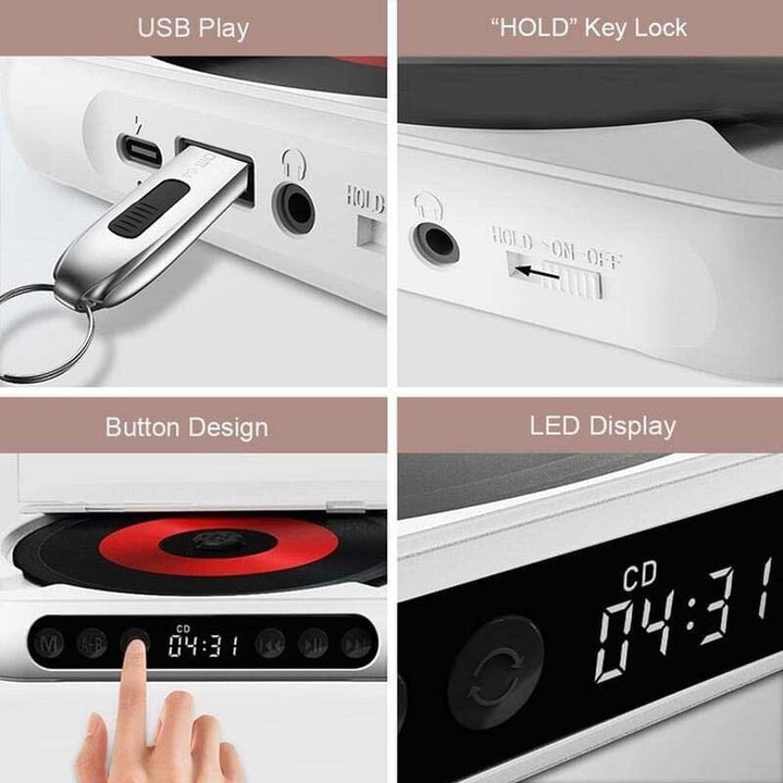 Noxord | Portable Bluetooth-compatible CD Player