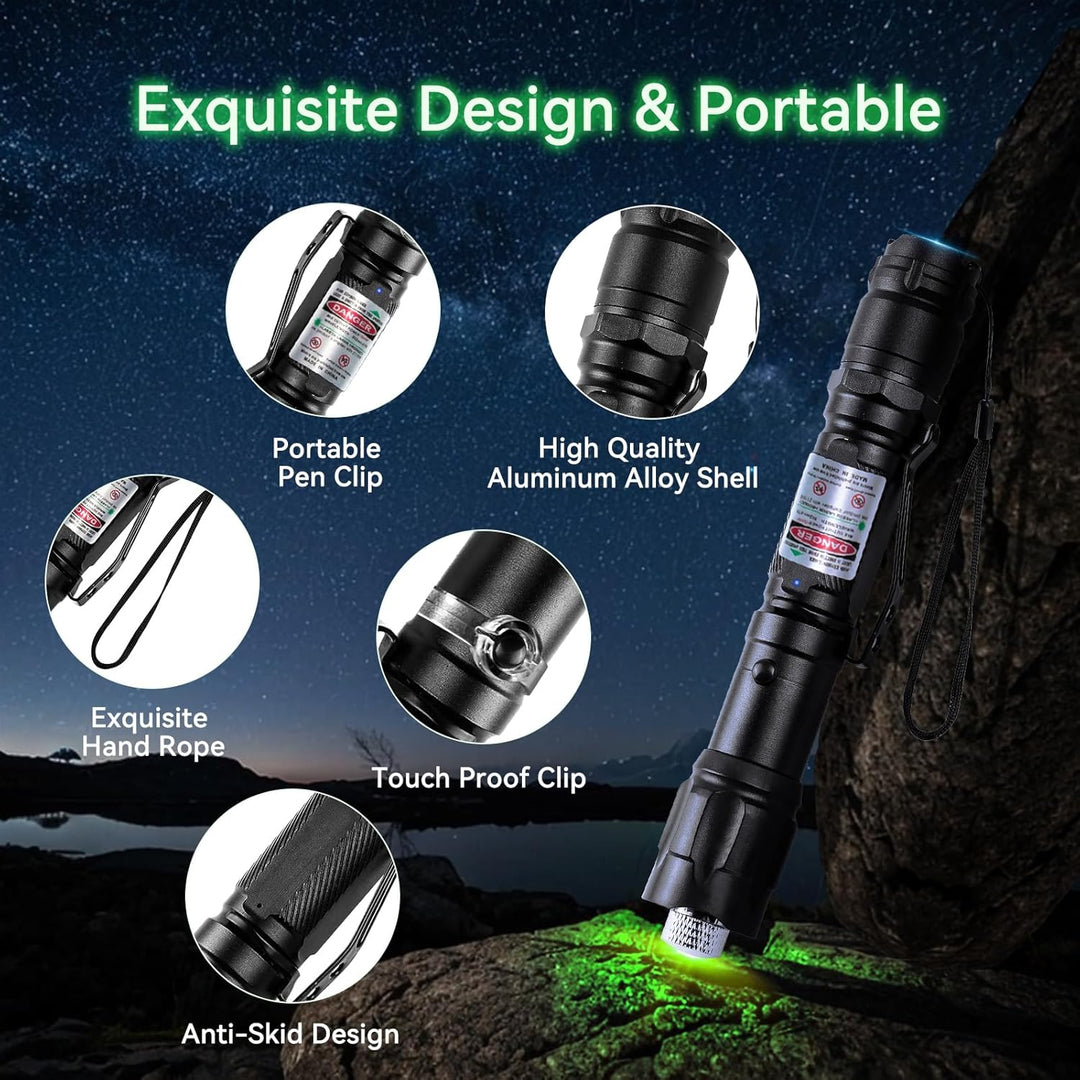 Kalsten | Flashlight Rechargeable Green Outdoor LED Torch