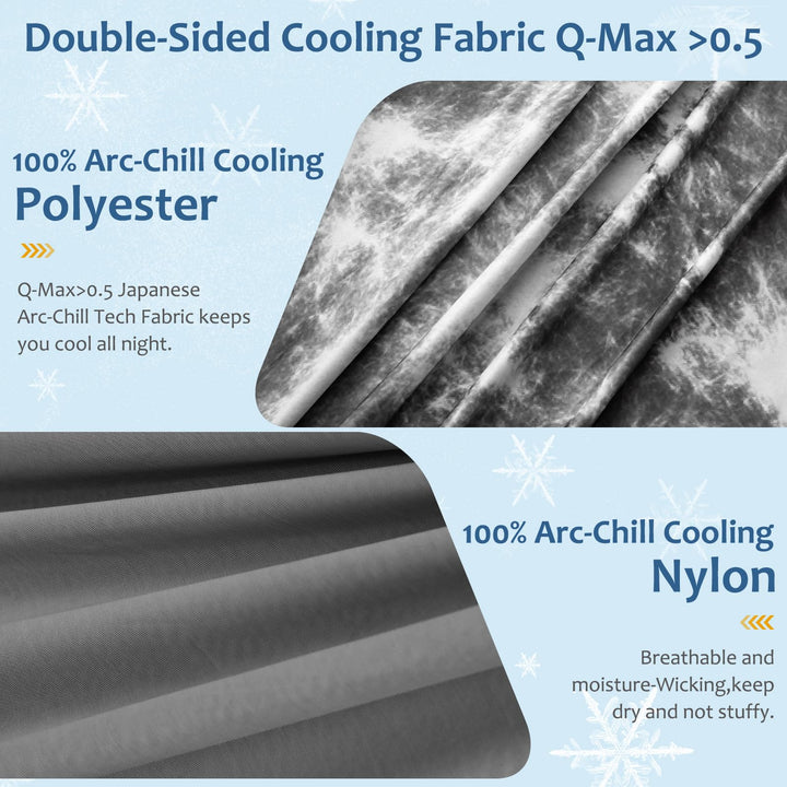 Tie Dye Cooling Blanket – Q-Max 0.5+ Double-Layer Dual-Sided Cool Touch Blanket for Comfortable Summer Nights-Grey | Kalsten