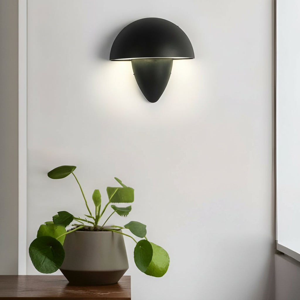 Modern Mushroom Outdoor Sconce - Waterproof Aluminum LED (6W) | Kalsten