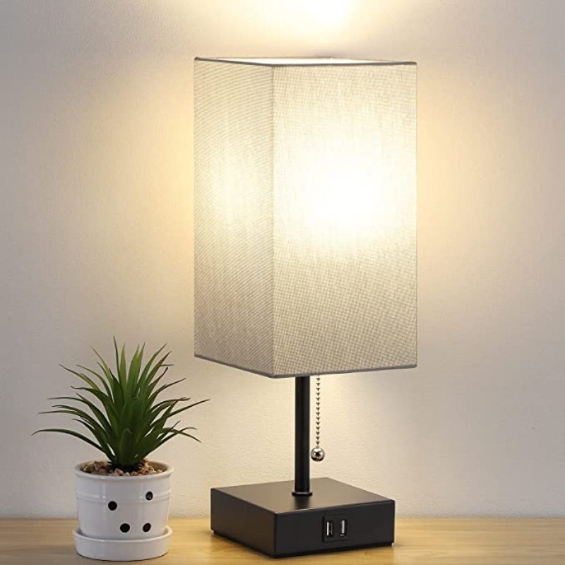 LumiCharge – Modern Table Lamp with USB Charging Ports | Kalsten