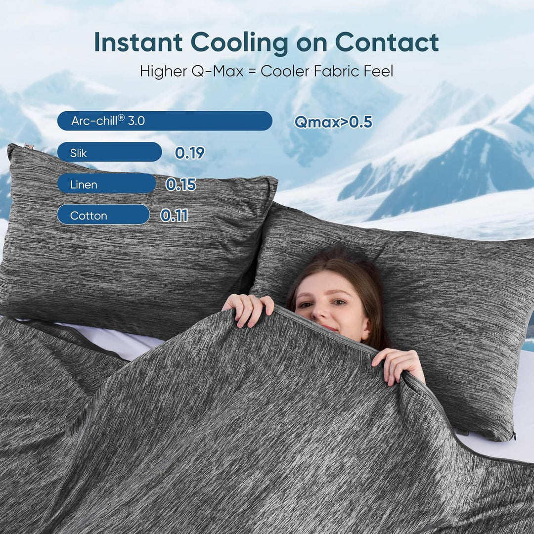 Black Cooling Blanket –  3.0, Q-Max>0.5, Multi-Size Options | Kalsten