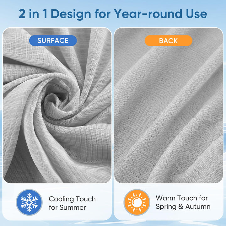 Cooling Blanket –   Q-Max>0.5, Lightweight Bamboo Fiber, Breathable & Soft, All-Season Cool Comfort | Kalsten