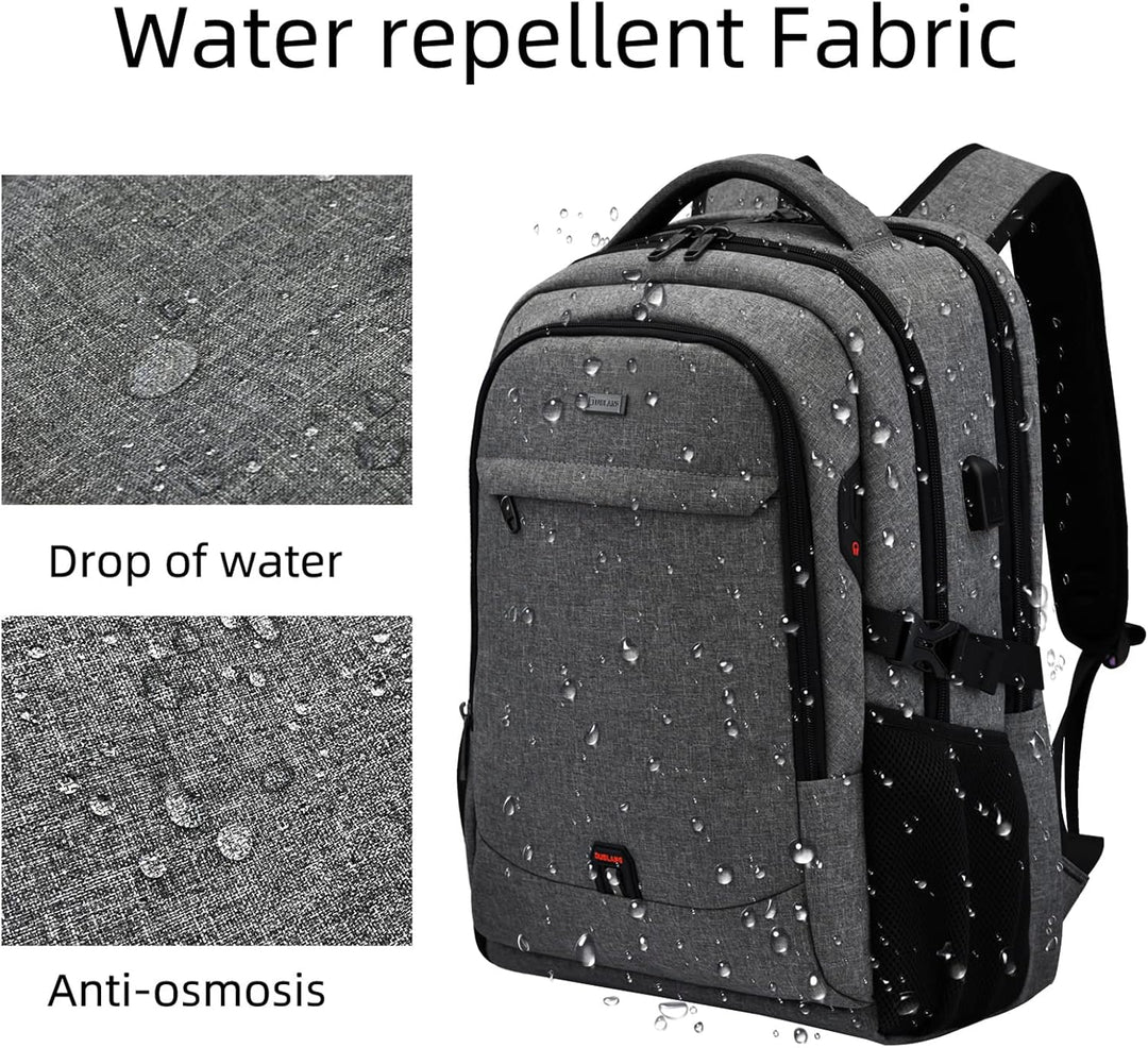 Water-Resistant Travel Laptop Backpack with USB Port & Organised Storage | Kalsten