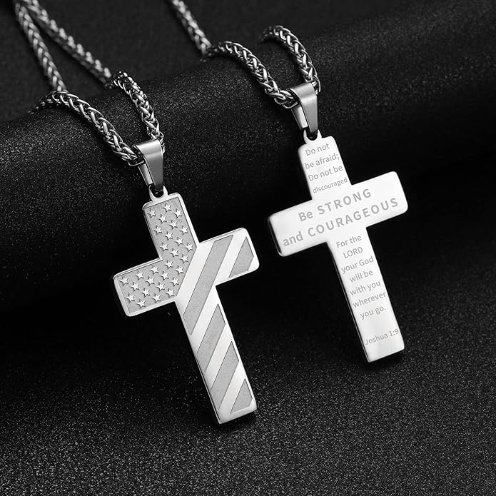 Kalsten | IronPride Cross American Flag Cross Necklace