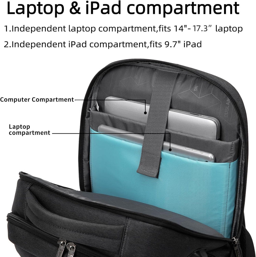 Water-Resistant Travel Laptop Backpack with USB Port & Organised Storage | Kalsten