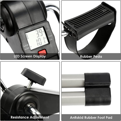 Mini-Home Trainer Fitness Bike Leg Trainer with LCD Display | Bowlift
