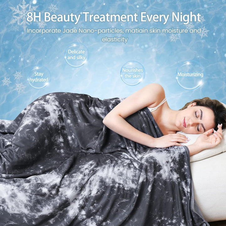 Tie-Dye Cooling Blanket – Q-Max > 0.5, Double-Sided & Stylish Color Black | Kalsten