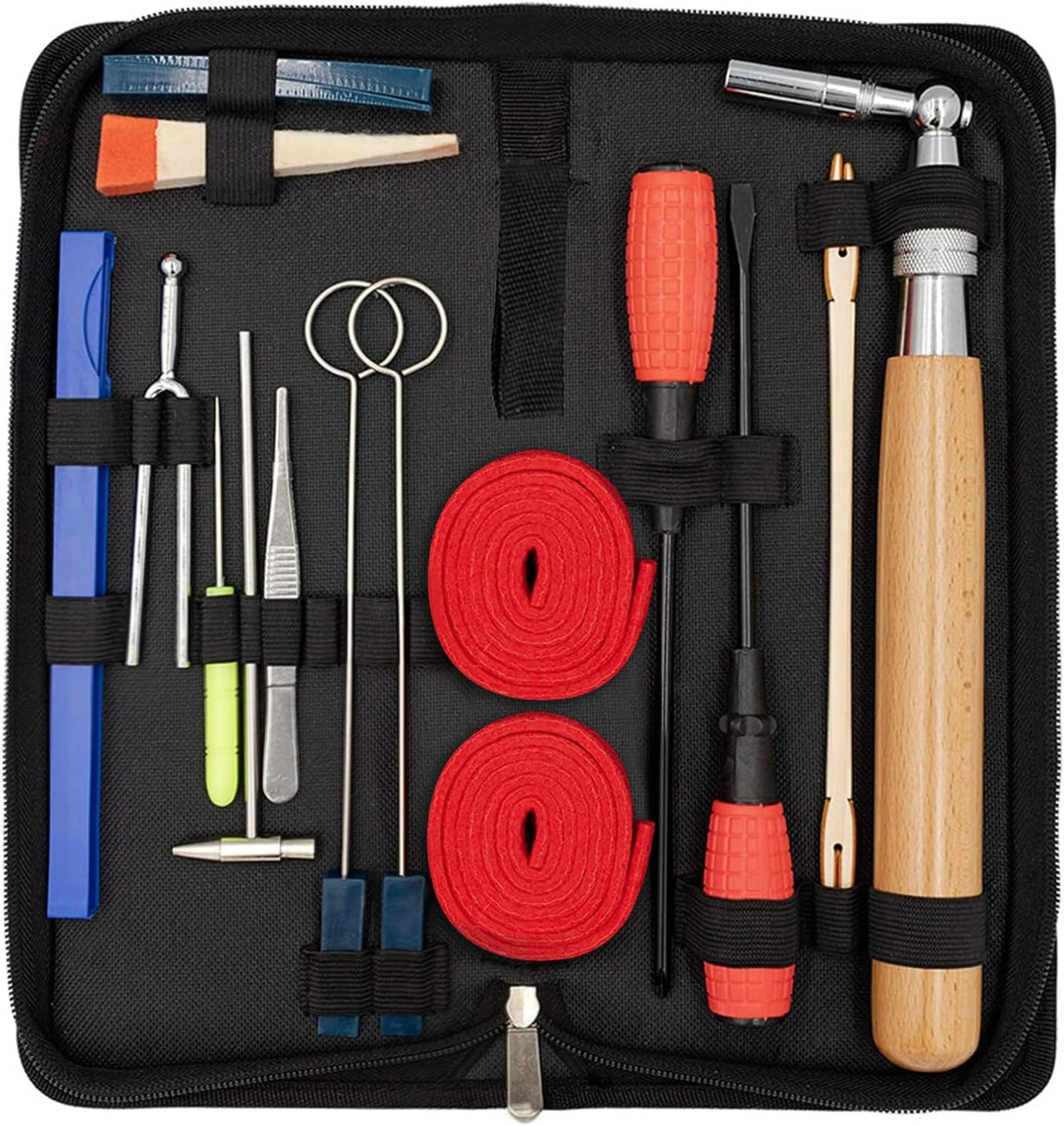 Professional 16-piece piano tuning kit with storage case - Arvena