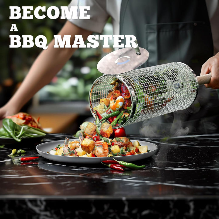 Kalsten | Premium Grill Baskets | Stainless Steel BBQ Tool for Outdoor Cooking