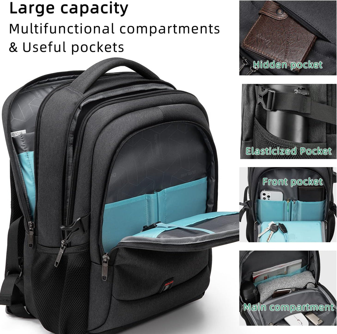 Water-Resistant Travel Laptop Backpack with USB Port & Organised Storage | Kalsten