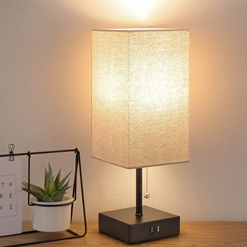 LumiCharge – Modern Table Lamp with USB Charging Ports | Kalsten