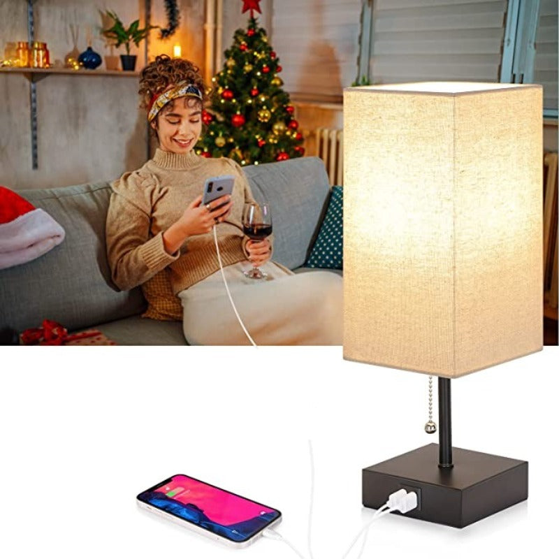 LumiCharge – Modern Table Lamp with USB Charging Ports | Kalsten